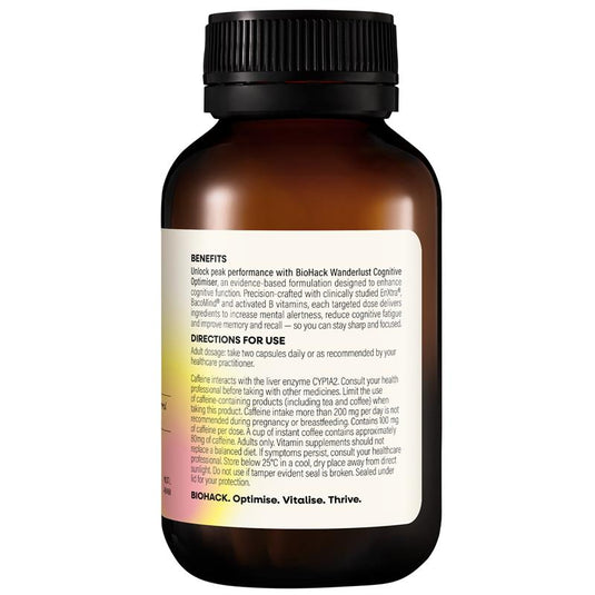 BioHack Wanderlust Cognitive Optimiser 60 Capsules