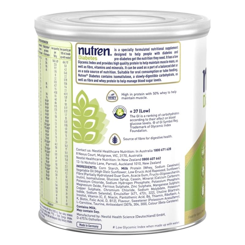 Load image into Gallery viewer, Nutren Diabetes Low GI Formula Vanilla Flavour 825g
