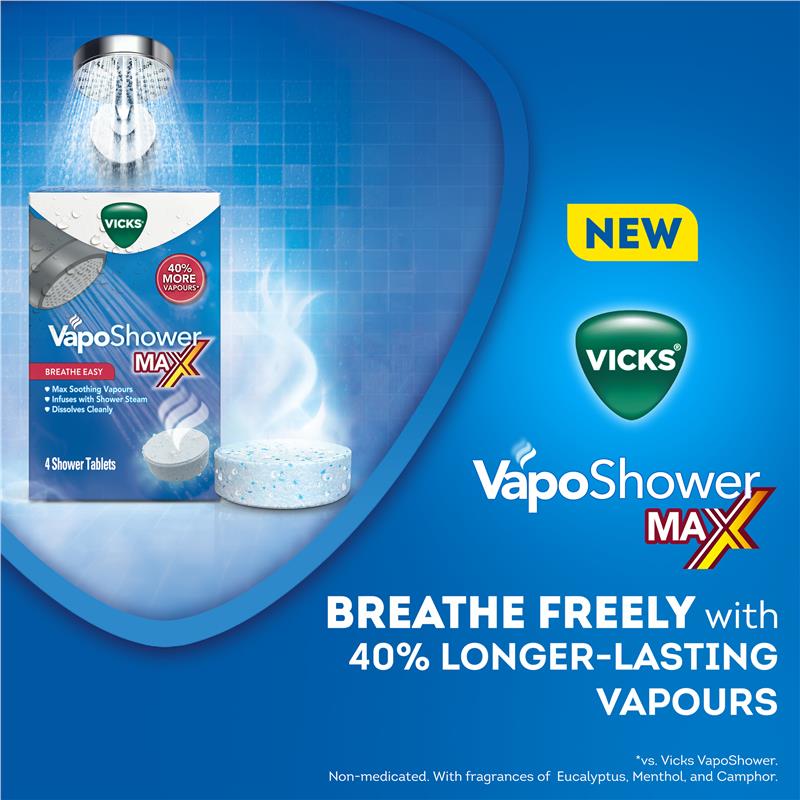Load image into Gallery viewer, Vicks VapoShower Max 4 Pack
