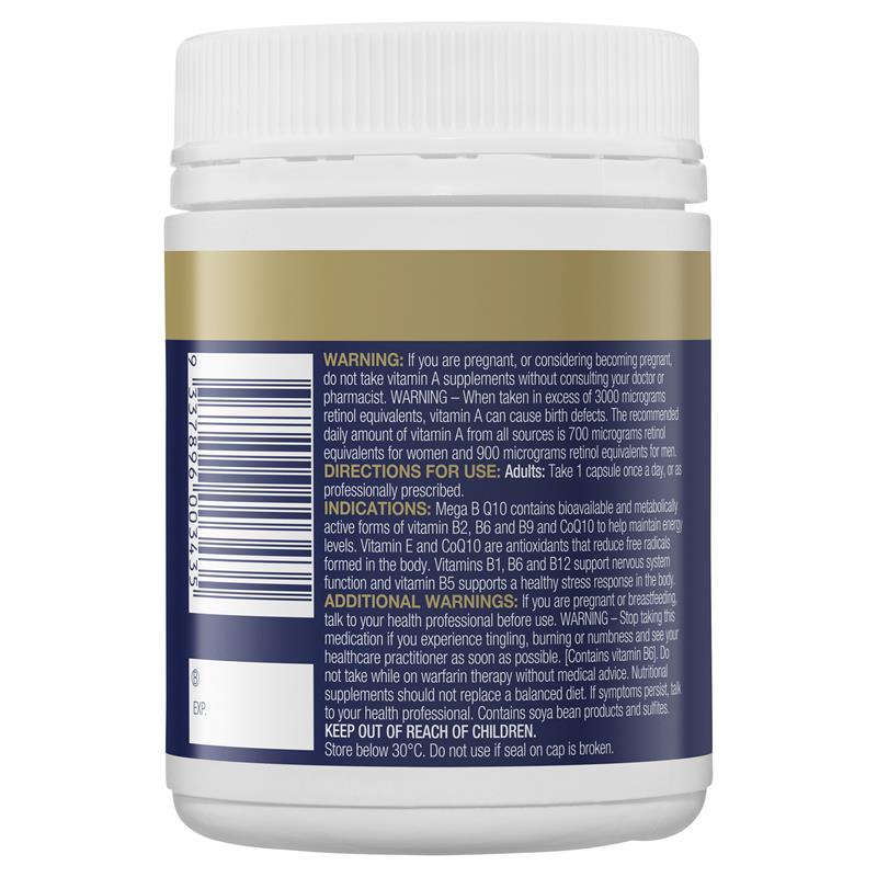 Load image into Gallery viewer, Bioceuticals Mega B Q10 120 Capsules
