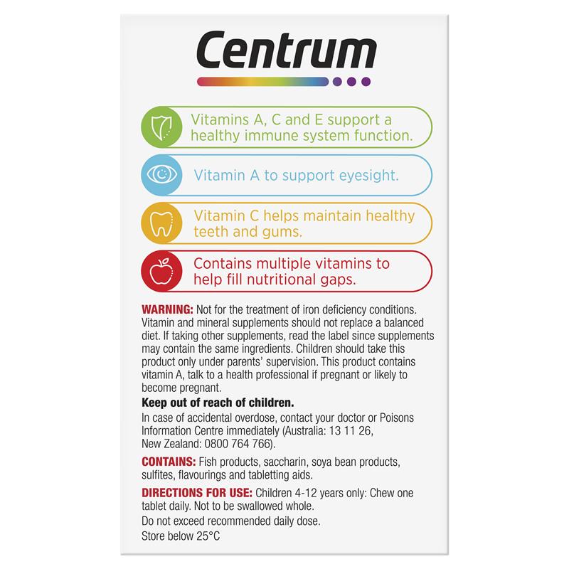Load image into Gallery viewer, Centrum Kids Multi Vitamin 60 Strawberry Tablets
