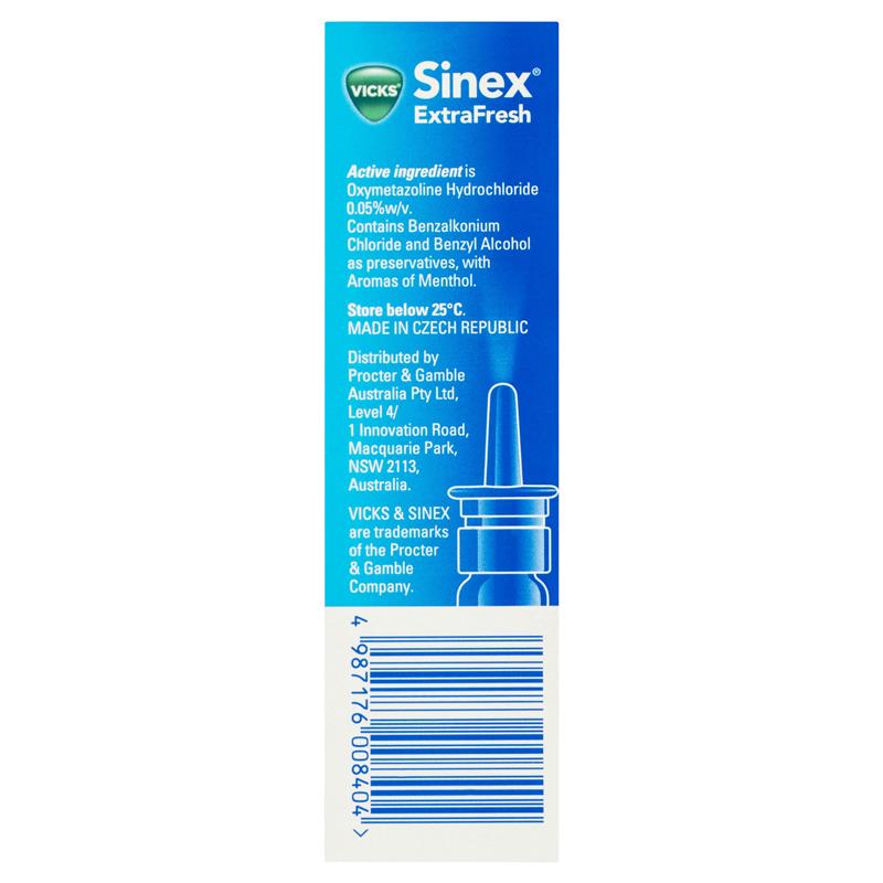 Load image into Gallery viewer, Vicks Sinex Extra Fresh Menthol Nasal Spray 15mL
