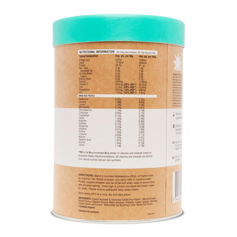 Load image into Gallery viewer, Amazonia RAW Protein Collagen Plus Vanilla Maple 750g
