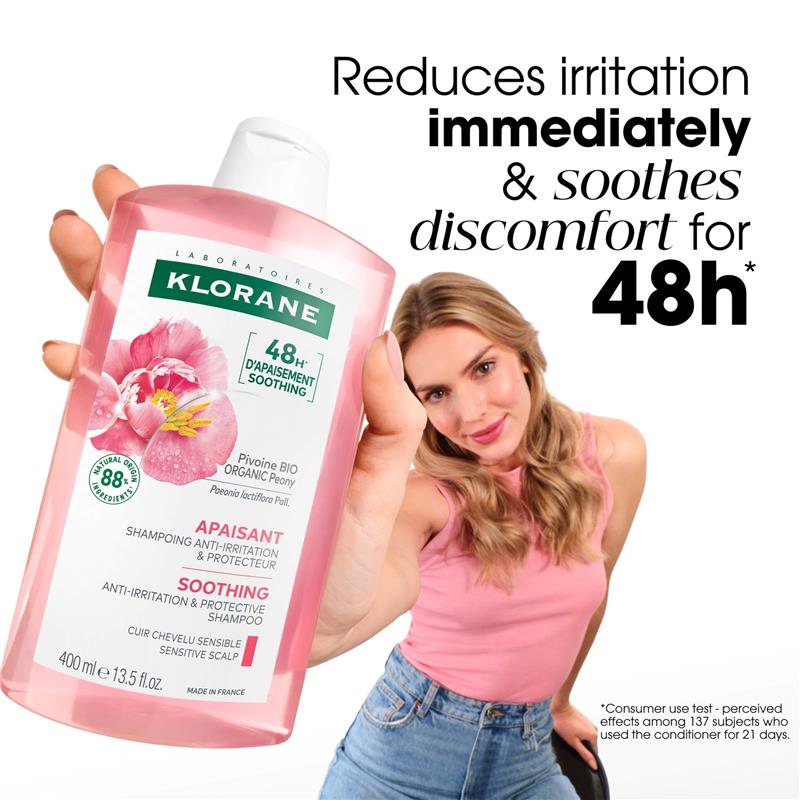Load image into Gallery viewer, Klorane Soothing Shampoo with Peony 400ml - Sensitive Scalp
