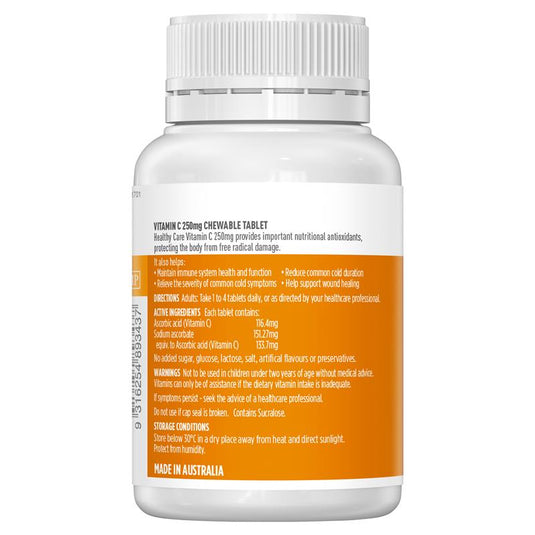 Healthy Care Vitamin C 250mg 150 Chewable Tablets