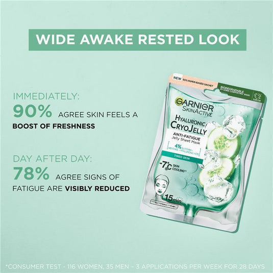 Garnier Skin Active Hyaluronic Cryo Jelly Cooling Sheet Mask 27g