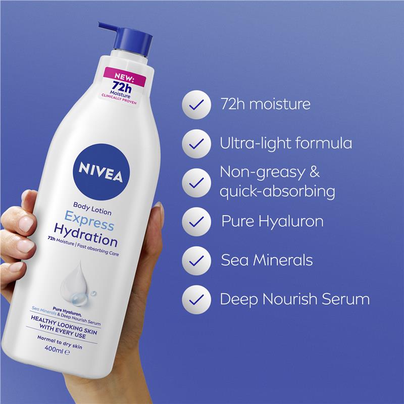 Load image into Gallery viewer, NIVEA Express Hydration Body Lotion 400ml
