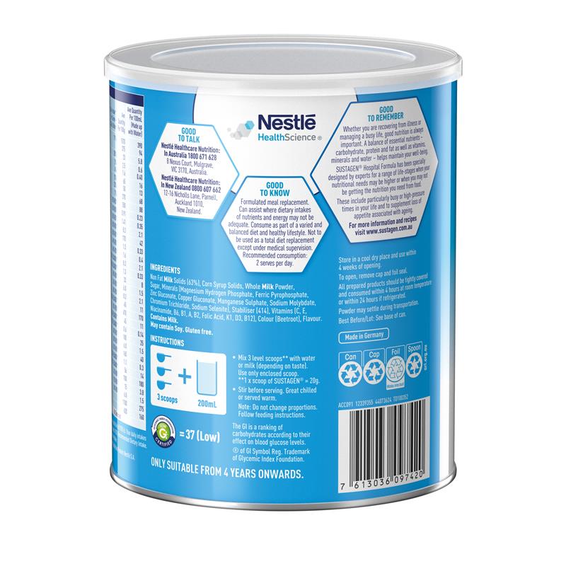 Load image into Gallery viewer, Sustagen Hospital Formula Nutritional Supplement Strawberry Flavour 840g
