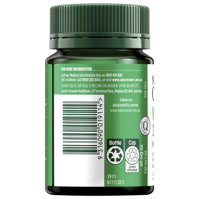 Load image into Gallery viewer, Nature's Own Vitamin B2 100mg 100 Tablets
