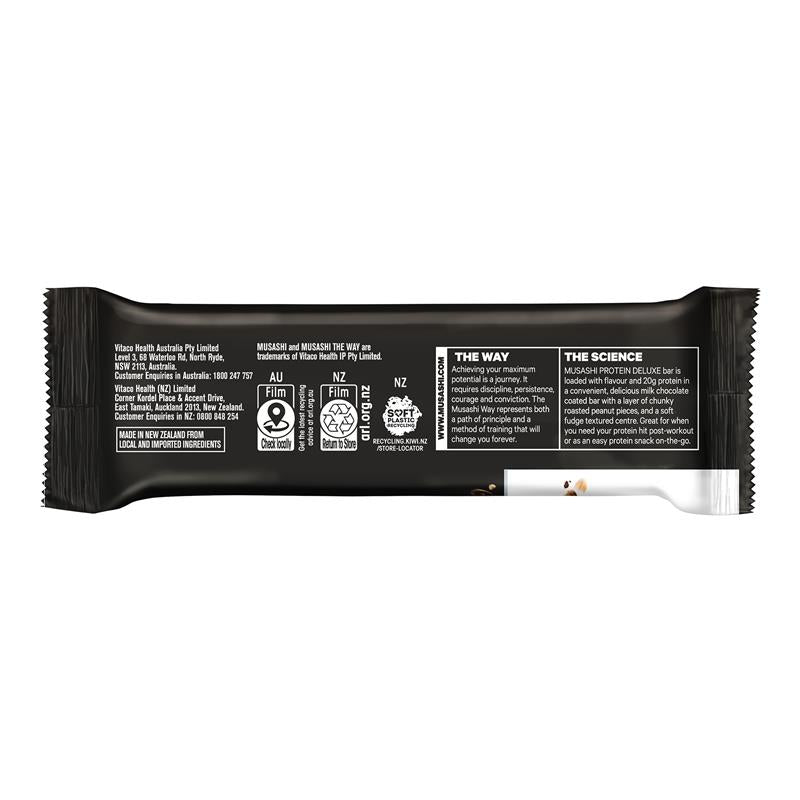 Load image into Gallery viewer, Musashi Deluxe Protein Bar Peanut Crunch 60g
