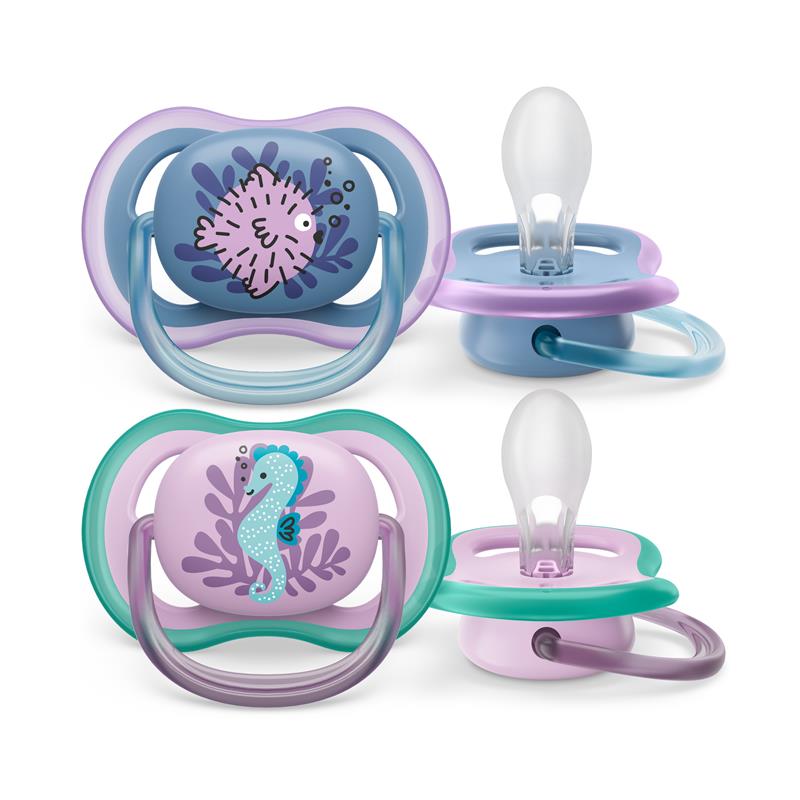 Load image into Gallery viewer, Avent Ultra Air Soother 6-18 Months Deco Mixed 2 Pack
