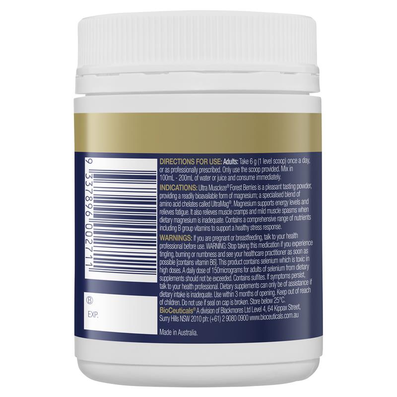 Load image into Gallery viewer, BioCeuticals Ultra Muscleze® Forest Berries 180g

