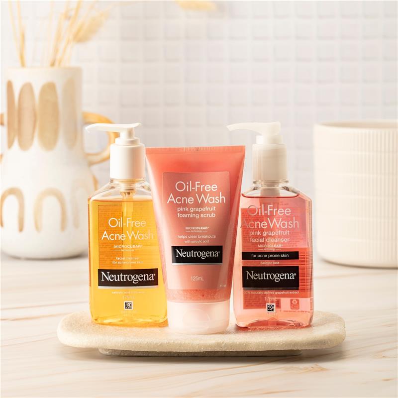 Load image into Gallery viewer, Neutrogena Oil Free Acne Wash Pink Grapefruit Facial Cleanser 175ml

