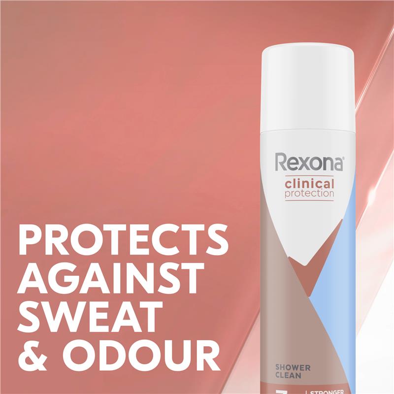 Load image into Gallery viewer, Rexona Women Clinical Protection Antiperspirant Aerosol Shower Clean 180ml
