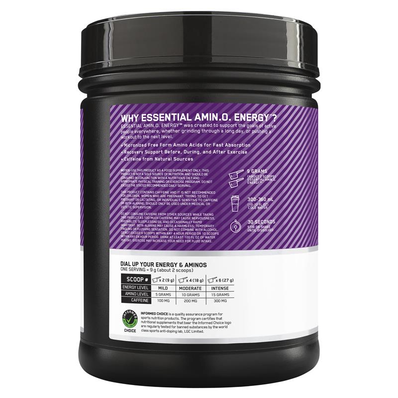 Load image into Gallery viewer, Optimum Nutrition Amino Energy Concord Grape 65 Serve 585g
