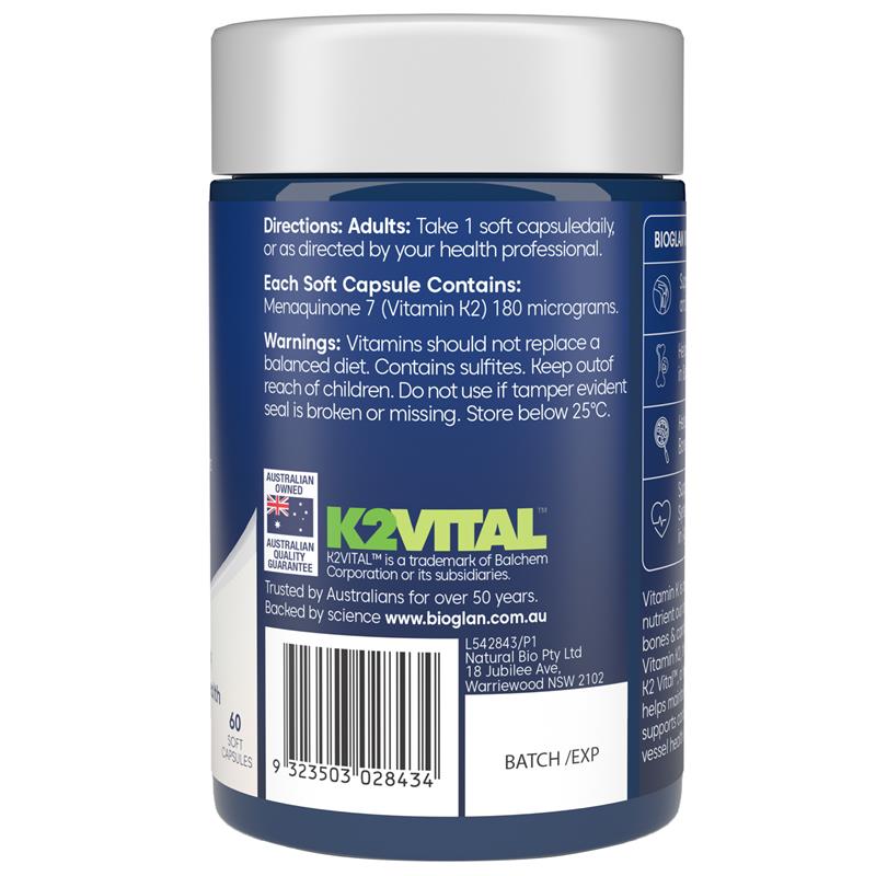 Load image into Gallery viewer, Bioglan Vitamin K2 60 Capsules
