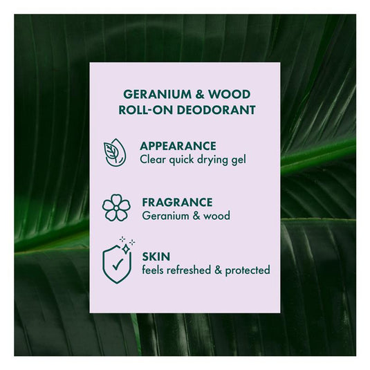 Akin Geranium & Wood Deodorant Roll On 65ml