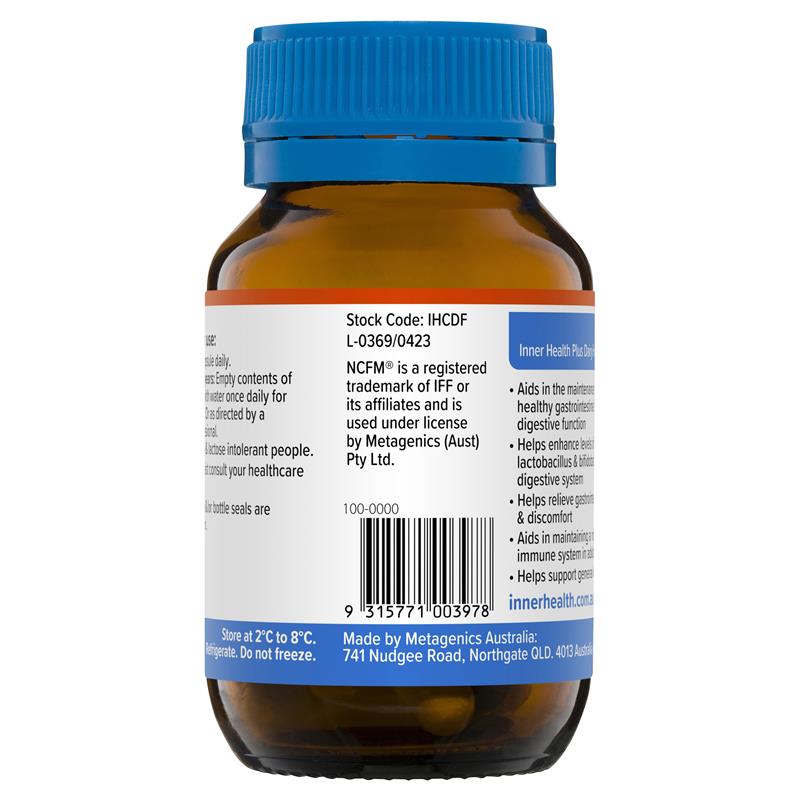 Load image into Gallery viewer, Inner Health Plus Dairy Free Probiotic 30 Capsules Fridge Line

