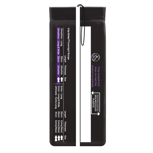 U by Kotex Ultra Thin Overnight Long Wing 8 Pack