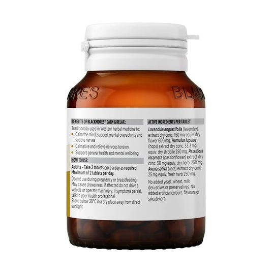 Blackmores Calm & Relax 60 Tablets