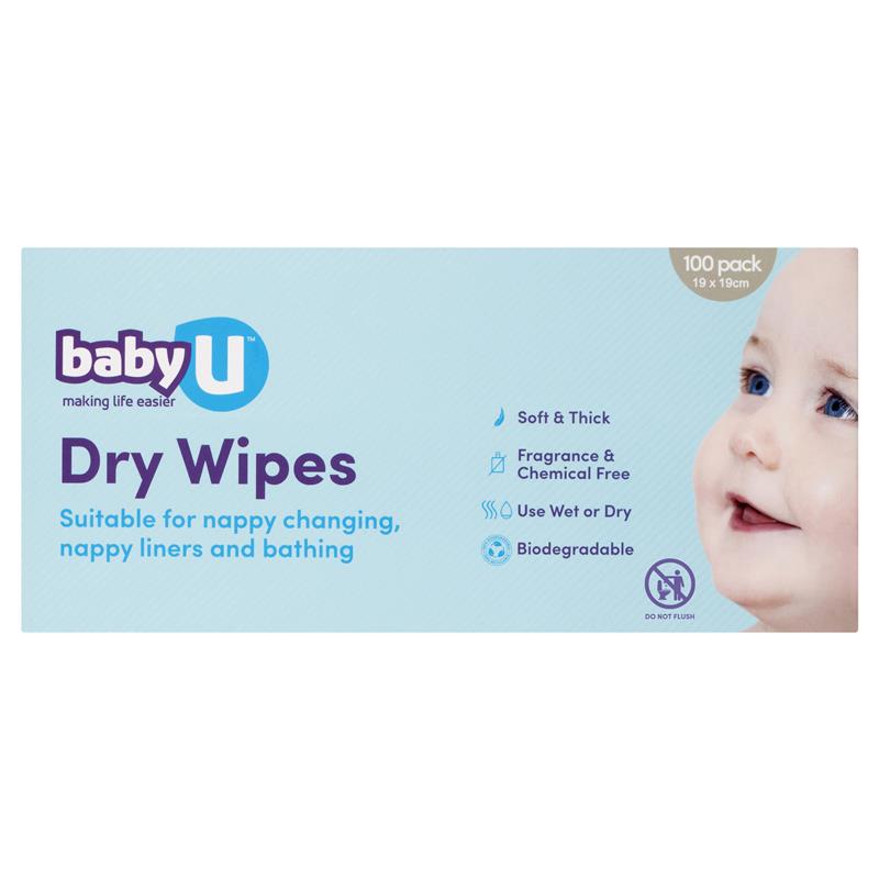 Load image into Gallery viewer, Baby U Dry Wipes 100 Pack
