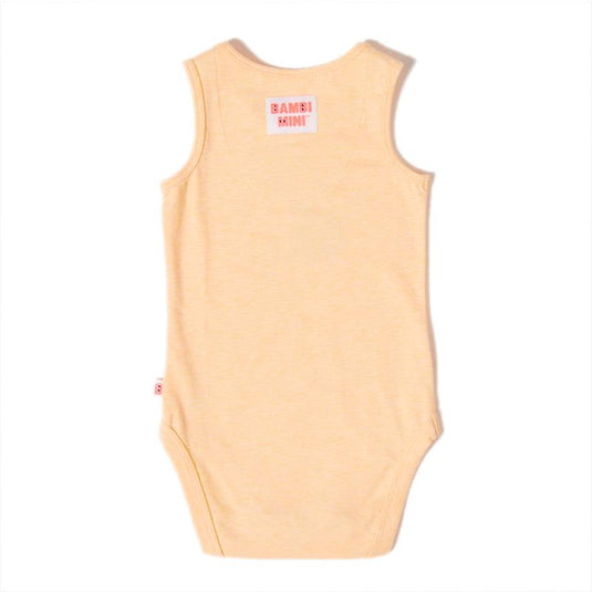 Bambi Mini Co. Supersinglet Bodysuit Unisex Orange Awesome and Bananas 2 pack 0 Newborn