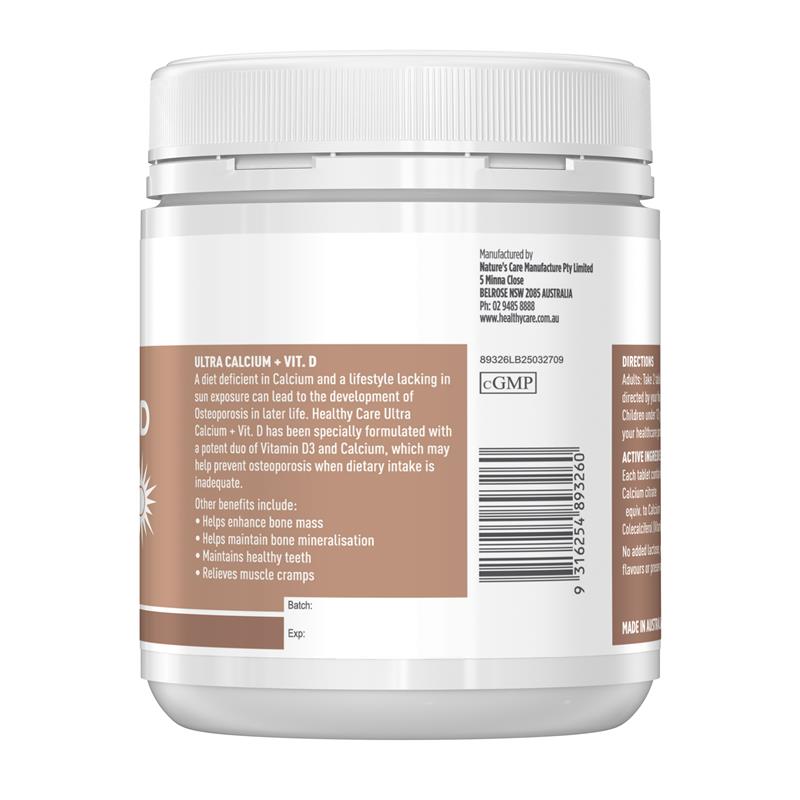 Load image into Gallery viewer, Healthy Care Ultra Calcium Plus Vitamin D 150 Tablets
