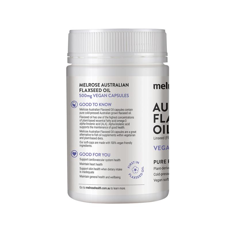 Load image into Gallery viewer, Melrose Organic Flaxseed Vegan 500mg 240 Capsules

