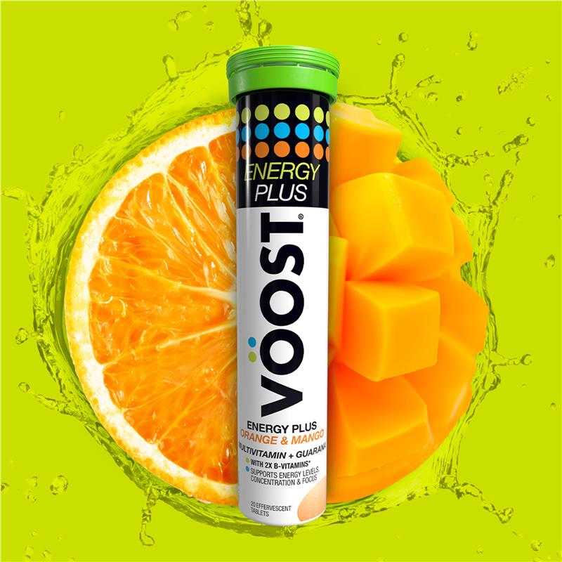 Load image into Gallery viewer, Voost Energy Plus Orange &amp; Mango Effervescent 20 Pack
