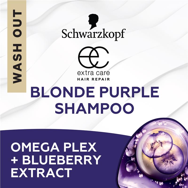 Load image into Gallery viewer, Schwarzkopf Extra Care Blonde Anti-Yellow Toning Purple Shampoo 250ml
