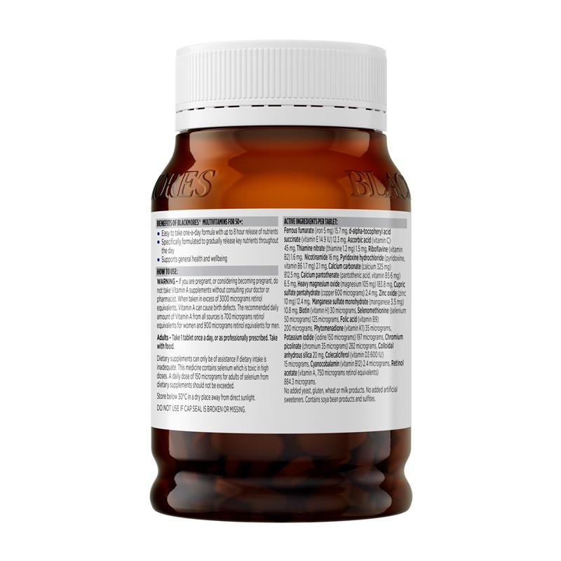 Load image into Gallery viewer, Blackmores Multivitamin For 50+ Sustained Release 150 Tablets Exclusive Size
