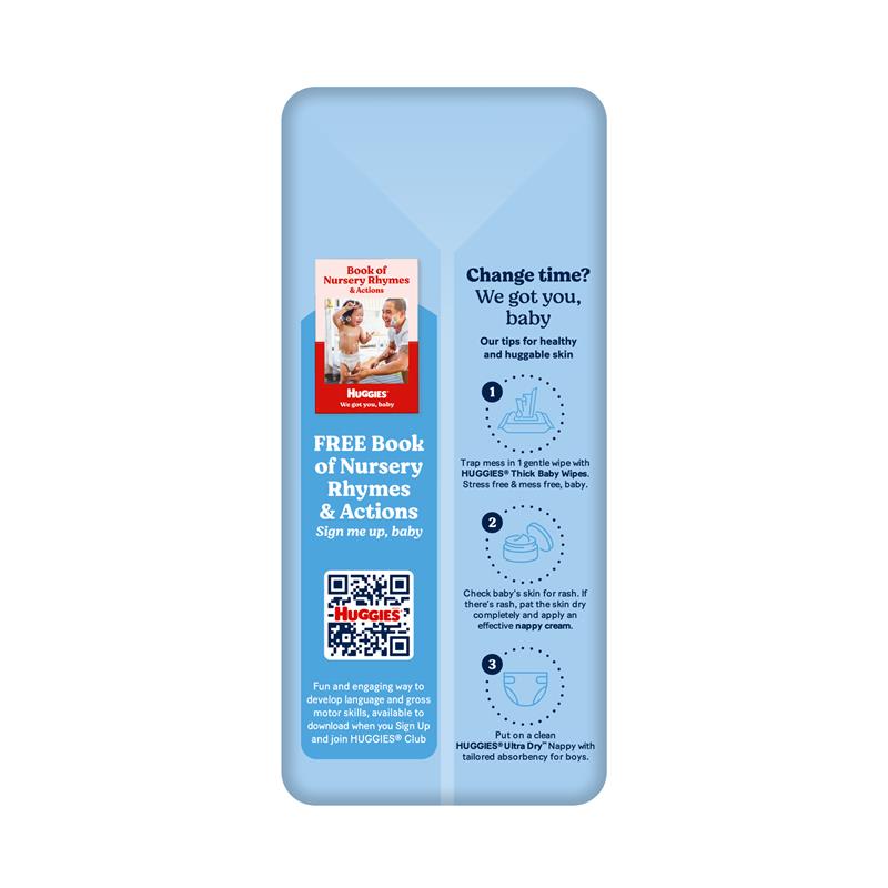 Load image into Gallery viewer, Huggies Ultra Dry Nappies Size 4 Boy 10-15kg Bulk 36 Pack
