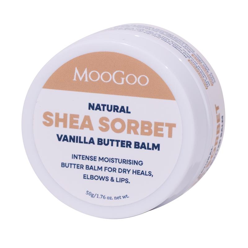 Load image into Gallery viewer, MooGoo Natural Shea Sorbet Intense Moisturising Vanilla Butter Balm 50g
