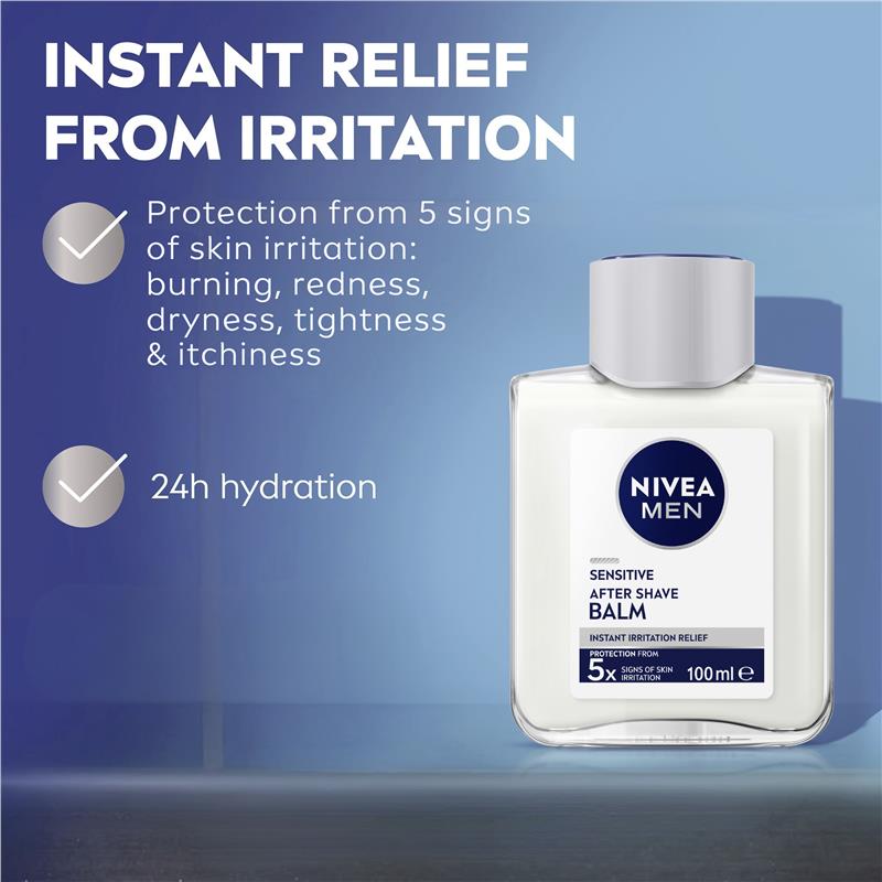 Load image into Gallery viewer, NIVEA MEN Sensitive Post Shave Balm Chamomile + Vit E 100ml
