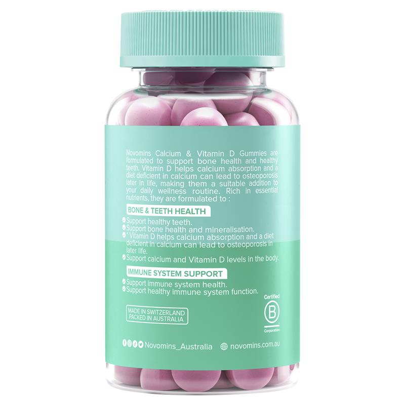 Load image into Gallery viewer, Novomins Calcium &amp; Vitamin D 60 Gummies NEW
