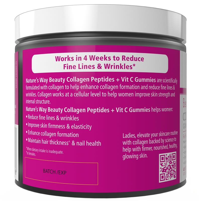 Load image into Gallery viewer, Nature's Way Beauty Collagen Peptides + Vit C 45 Gummies
