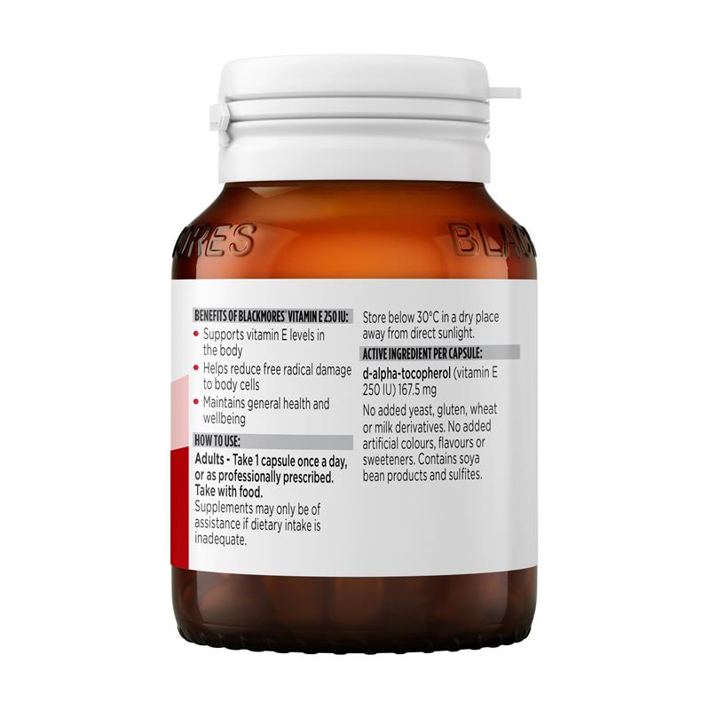 Load image into Gallery viewer, Blackmores Vitamin E 250IU 50 Capsules
