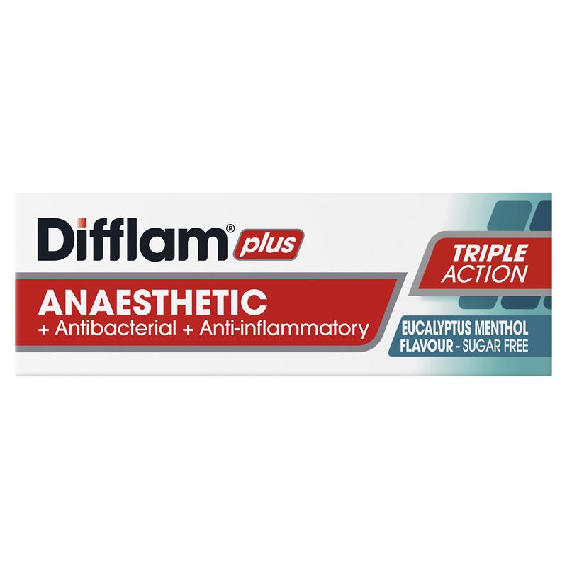 Load image into Gallery viewer, Difflam Plus Anaesthetic Sugar Free Eucalyptus Menthol 16 Lozenges
