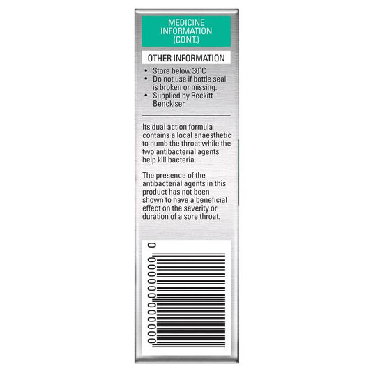 Strepsils Plus Sore Throat Numbing Spray Pain Relief