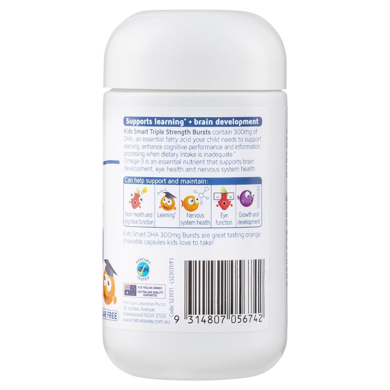 Load image into Gallery viewer, Nature's Way Kids Smart DHA 300mg Triple Strength 50 Soft Capsules
