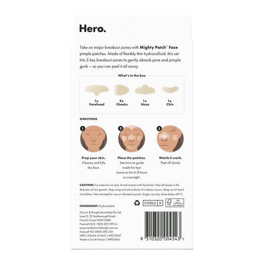 Hero Mighty Patch Face Hydrocolloid Pimple Patches 5 pack