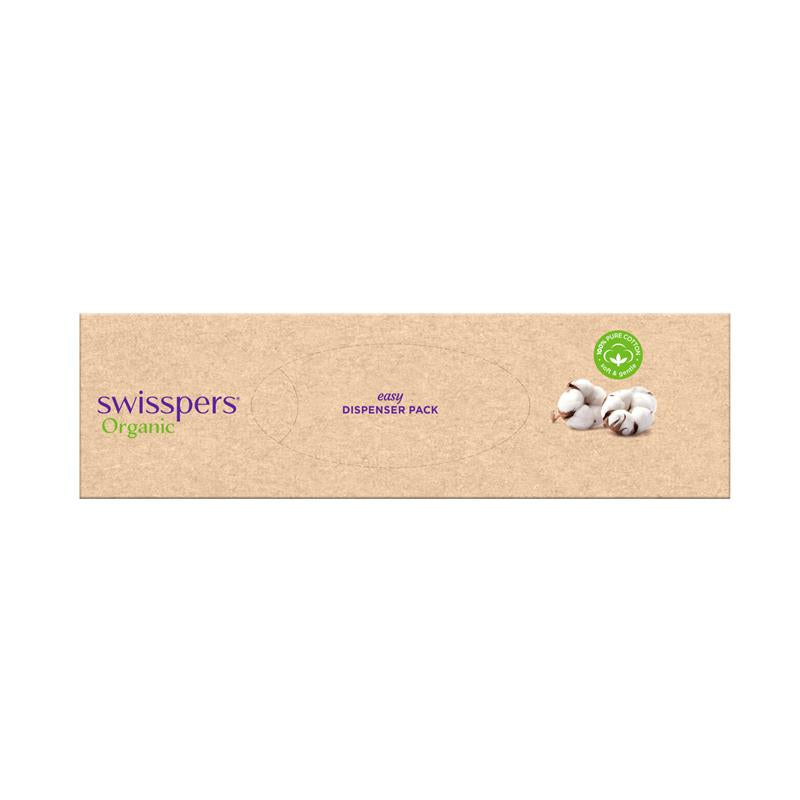 Load image into Gallery viewer, Swisspers Organic Round Cotton Pads Eco Dispenser 70 Pack
