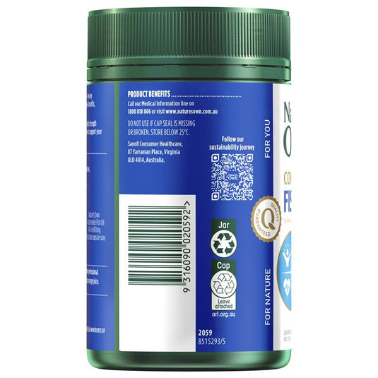 Nature's Own Concentrated Fish Oil 4 in 1 180 Capsules