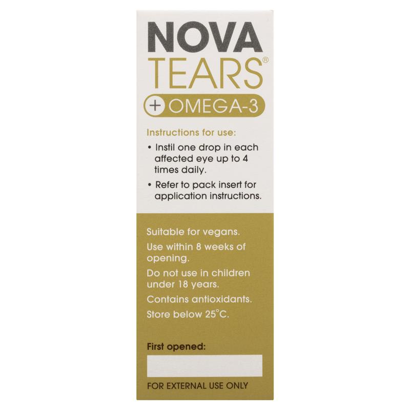Load image into Gallery viewer, Nova Tears + Omega3 Preservative Free Lubricating Eye Drops 3ml
