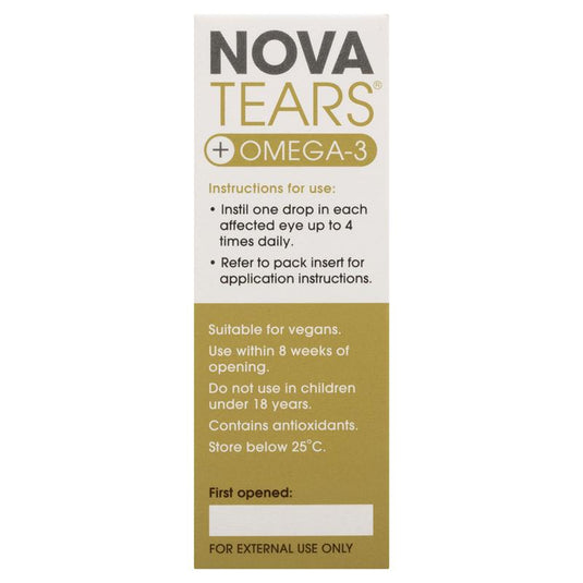 Nova Tears + Omega3 Preservative Free Lubricating Eye Drops 3ml