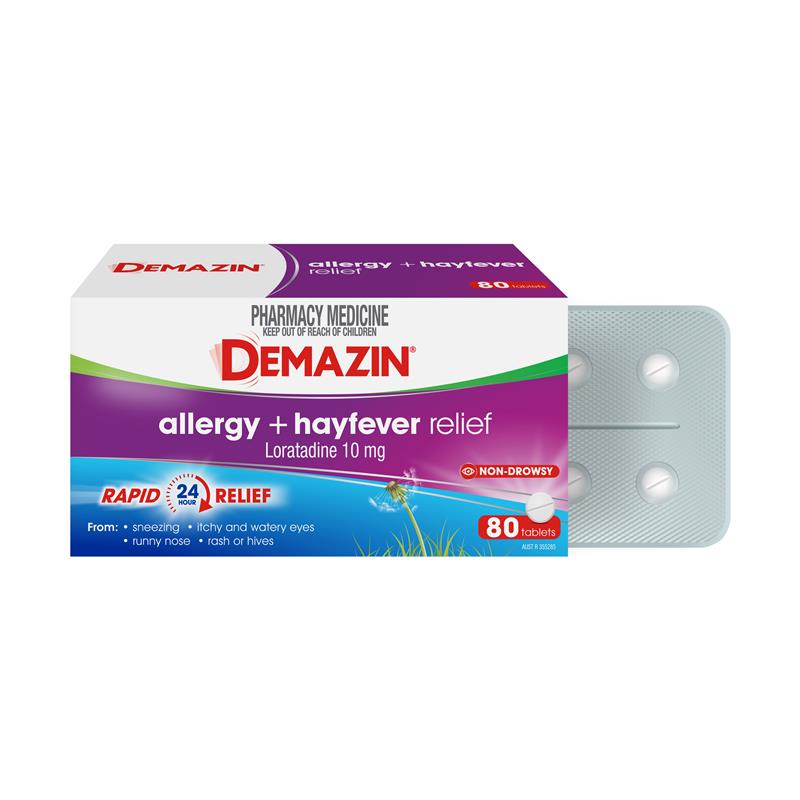 Load image into Gallery viewer, Demazin Allergy + Hayfever Relief Non-Drowsy 80 Tablets

