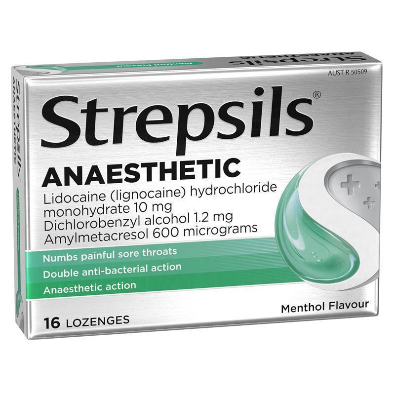 Load image into Gallery viewer, Strepsils Anaesthetic Menthol 16 Lozenges
