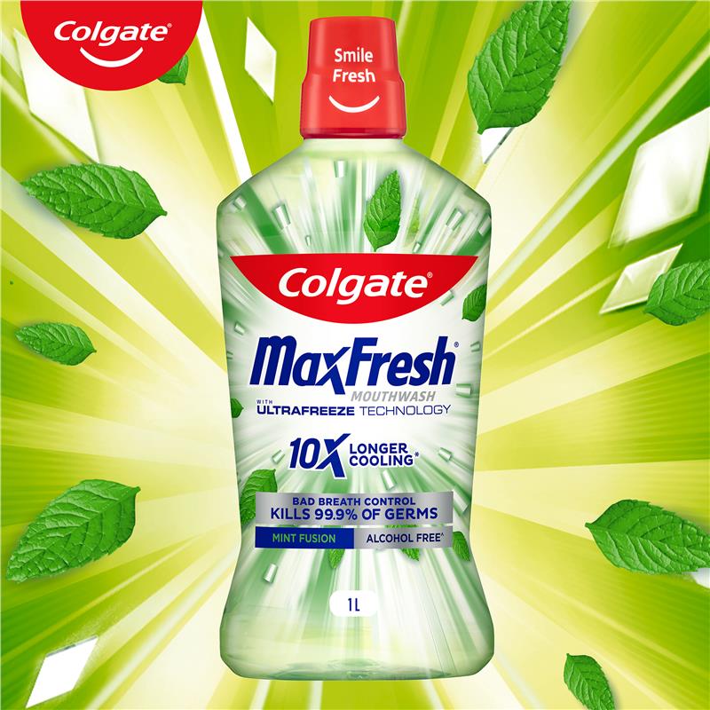Load image into Gallery viewer, Colgate Mouthwash Max Fresh Mint Fusion 1L
