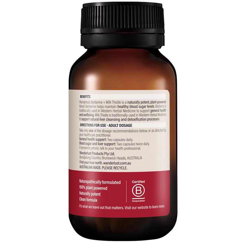 Load image into Gallery viewer, Wanderlust Berberine + Milk Thistle 120 Capsules

