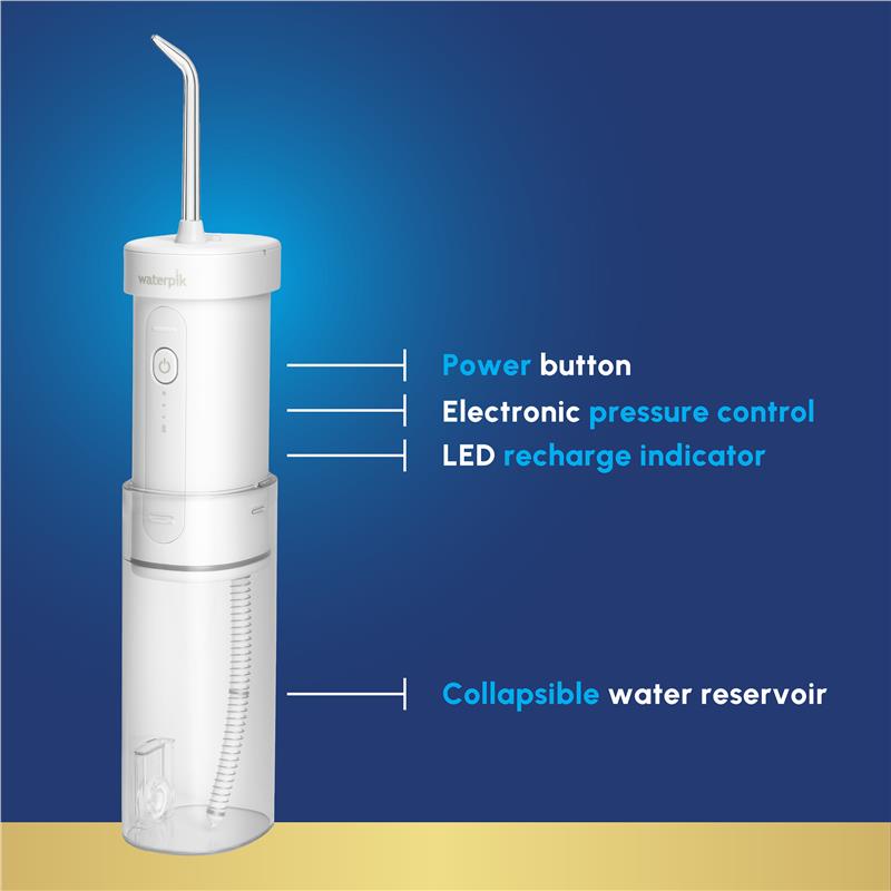 Load image into Gallery viewer, Waterpik Cordless Slide Travel Water Flosser White
